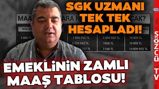 Yeni Emekli Maaş Farkı Tablosu SGK Uzmanı Hesaplayarak Anlattı Kök Maaş Detayı [upl. by Natsreik]