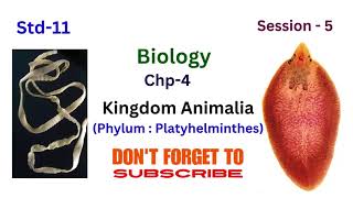 Biology Std 11 chp4  Kingdom Animalia Session5 Phylum platyhelmintheskingdomanimalia [upl. by Leddy127]