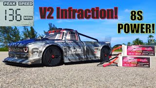 v2 Infraction 8S 136 Mph FASTEST Truck I ever ran [upl. by Harragan949]