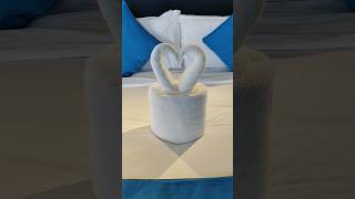 Romantic towel decoration ideas❤️ Towel artorigamiviralshort [upl. by Germin]