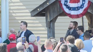 US Senator Josh Hawley holds rally in Parkville with Chiefs Kicker Harrison Butker [upl. by Eelirol442]