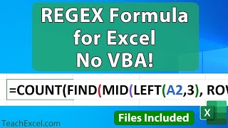 Regular Expression Match Formula in Excel No VBA  Regex System Part 1 [upl. by Tivad144]