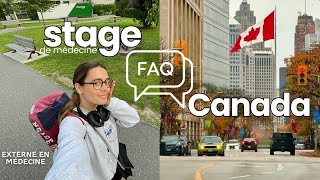 FAQ STAGE DE MÉDECINE À L’ÉTRANGER ✈️ coût du voyage avantages au Canada… [upl. by Lebazej]