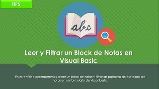 TIPS  Leer y Filtrar un Block de Notas en Visual Basic [upl. by Annabela]