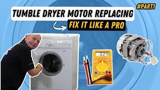 How To Fit A Tumble Dryer Motor  PART 1  On A Hotpoint Creda Indesit Ariston Machine [upl. by Wakerly741]