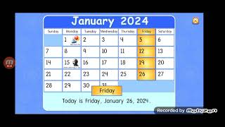 Starfall calendar for January 26th 2024 [upl. by Rosemarie]