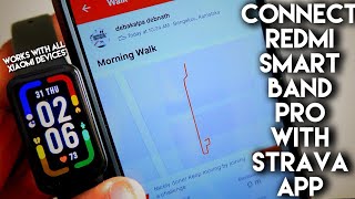 Connect Redmi Smart Band Pro with Strava App and sync data across devices [upl. by Guillemette]