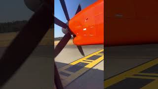 Alaska Airlines DHC8400 Turboprop Takeoff from SeattleTacoma International Airport KSEA [upl. by Wilfred]