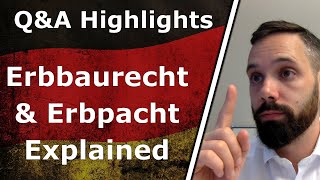 Cheap Real Estate with Erbbaurecht amp Erbpacht  Personal Finance QampA Highlight [upl. by Roxane]