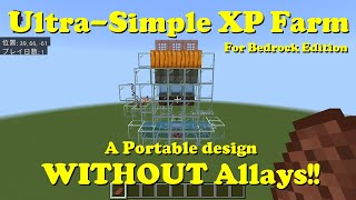 Minecraft UltraSimple XP Farm A portable design WITHOUT ALLAYS [upl. by Asiar]