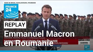 REPLAY  En Roumanie Emmanuel Macron sexprime sur la situation en Ukraine • FRANCE 24 [upl. by Vladamir]