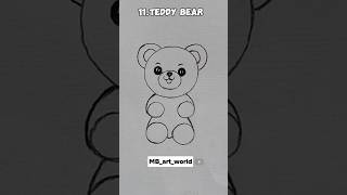 quotDraw With Me Seriesquot💫🥰part 11 Teddy Bear Drawing🐻shortstrendingartistviralsongteddydrawing [upl. by Malita]