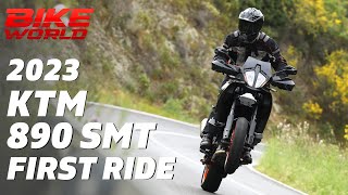 2023 KTM 890 SMT  Launch First Ride [upl. by Anailil]