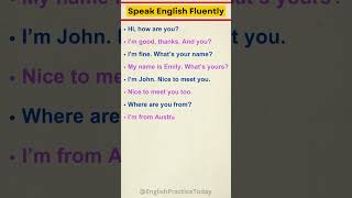 Simple English Conversation for Beginners Introductions and Greetings shorts learnenglish [upl. by Shippee781]