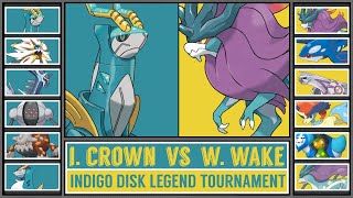 IRON CROWN vs WALKING WAKE  Indigo Disk Legendary Pokémon Tournament Battle 2 [upl. by Ariaz137]