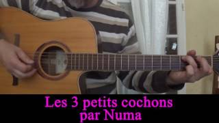 Les 3 petits cochons guitarevoix [upl. by Cary]