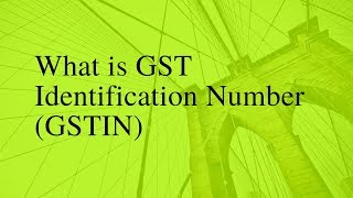 GST IDENTIFICATION NUMBER GSTIN IN HINDI HD GST [upl. by Haskins]