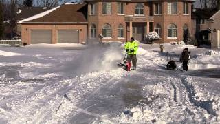 Dean Holtz Comparing Single Stage Ariens 722 Vs 2 Stage Honda HS928 Snowblowers Part 2m2t [upl. by Anele112]