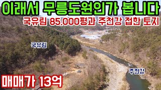 B575 이래서 무릉도원인가 봅니다  국유림 85000평과 주천강 접한 토지  매매가 13억 [upl. by Kaya]