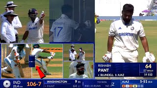 Rishabh Pant wicket controversy today Rishabh Pant wicket today in India vs New Zealand 3rd test [upl. by Eedyaj394]