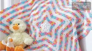 How to Crochet Beginner Baby Star Blanket [upl. by Gwendolen]