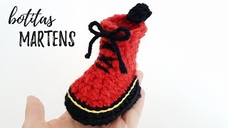 Botitas para bebé a crochet MINI MARTENS  Tutorial PASO A PASO  Ahuyama Crochet [upl. by Aranat]