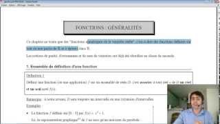 Généralités sur les Fonctions 15  Ensemble de Définition dune Fonction  Maths Première S [upl. by Flynn388]