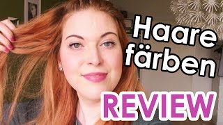 Haare färben  Mein Fazit Haarfarbe blonde Haare rot färben Review [upl. by Adiarf]