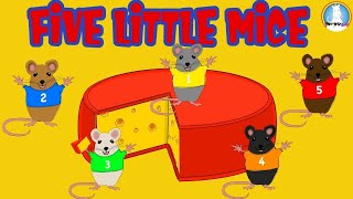 Five Little Mice  Fun Kids Counting Song  Best Learning to Count Songs  Tiny Totz Kidz [upl. by Verada395]