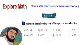 Q5 Represent the following sets of integers on Number line  class 7th math exercise 14 Q5 [upl. by Atirak830]