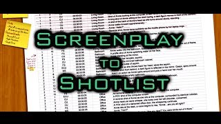 Filmmaking Tutorial  How To Create A Shotlist From A Screenplay [upl. by Enirehtak74]