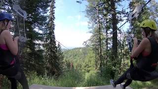 Zip Line Tours at Whitefish Mountain Resort [upl. by Latsyc]