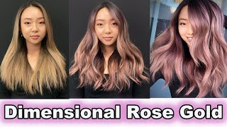 Dimensional Rose Gold Hair Color [upl. by Lemrej849]