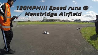 Henstridge Airfield RC speed runs  130MPH [upl. by Teerprah574]