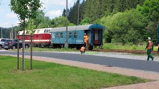 Stützerbach Bahnhof Zusammenstellung der Waggons zur Abfahrt vom Theaterzug quotDas Letzte Kleinodquot [upl. by Arotahs272]