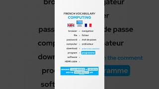 Computing French Vocabulary 🇫🇷 [upl. by Indyc]