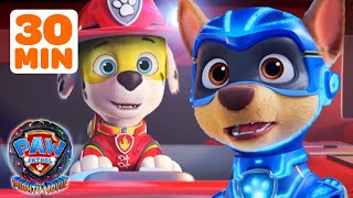 PAW Patrol The Mighty Movie BEST Moments w Marshall amp Chase  30 Minute Compilation  Nick Jr [upl. by Aneen108]