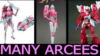 Arcee All Figures Made From G1 To Masterpiece [upl. by Venice]