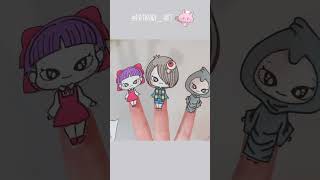 指人形  ゲゲゲの鬼太郎【ミニ着せ替え紙人形】 Finger Puppet  GE GE GE no KITARO Dressup Paper Dolls shorts [upl. by Crabb]