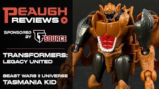 Video Review Transfomers Legacy United  Core Class Beast Wars II Universe TASMANIA KID [upl. by Eiro]