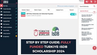 Step by step Guide How to Apply for the TurkiyeISDB Scholarship 2024 [upl. by Essined]