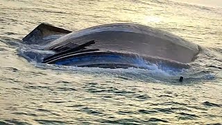 Big boat dangerous Strom in sea fishing boat bal [upl. by Vergos]