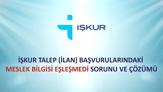 Meslek Bilgisi Eşleşmedi  Eşleştirilemedi Sorunu Nasıl Çözülür [upl. by Dur45]