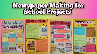 How to create a NewspaperNewspaper Making for school projectsHow to make Newspaper at Home Class10 [upl. by Hoeve557]