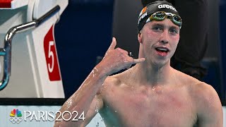 Daniel Wiffen SURGES to men’s 800m free victory beating out USA’s Bobby Finke  Paris Olympics [upl. by Irrem633]