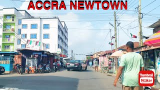 A trip From Accra Newtown through Nkansah Gyan to Alajo Market Ghana 🇬🇭 accra ghana citytour [upl. by Seve]