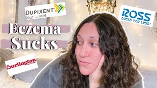 how to take dupixent injection dealing with eczema flare plus I decorated my apartment [upl. by Malvina]