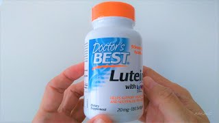 Doctors Best Lutein with Lutemax 2020 20 mg 180 Softgels Unboxing [upl. by Ed]