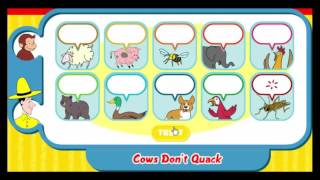 CURIOUS GEORGE Cows Dont Quack Cartoon Animation PBS Kids Game Play For Kids [upl. by Ahidam]