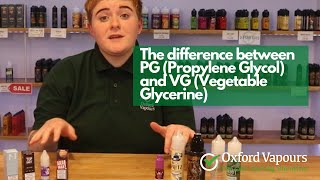 The difference between PG Propylene Glycol amp VG Vegetable Glycerine What it means for your vape [upl. by Sidonius]